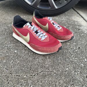 Nike Waffle Trainer 2 SD Sneakers Men 9 Gym Red DC8865-600 Running Shoes Low Top